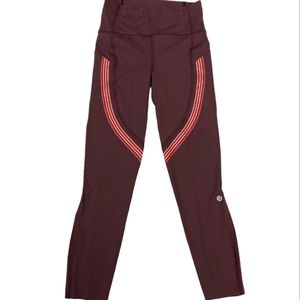 Lululemon Speed Limit Yoga Crop 23" Cherry Legging